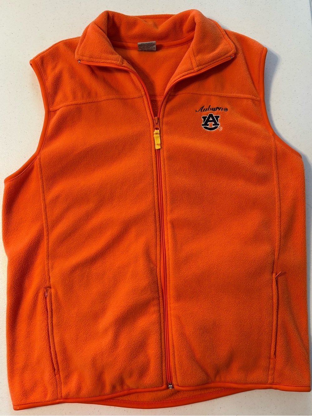 Auburn University Orange Fleece Vest - Team Logo XL